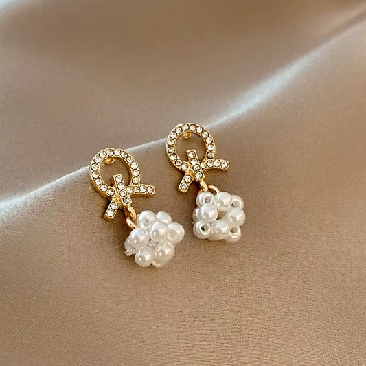 Korean Inspired Design 82 - 18K Gold Plated Hypoallergenic Stud Earrings.
